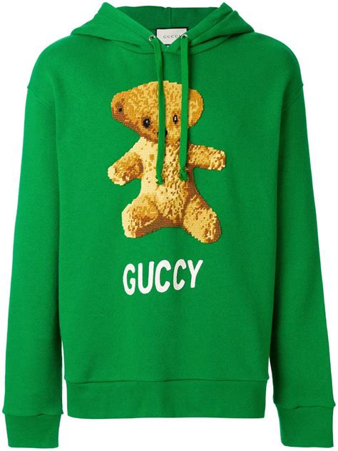 replica gucci teddy bear sweater|Gucci hoodie counterfeit.